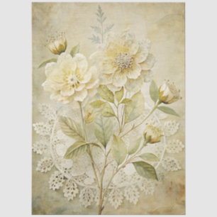 Elegantes Weißes Blumenzwiebelpapier Seidenpapier