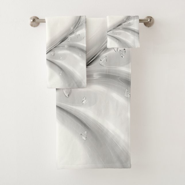 Elegantes weißes Cream Heart Set (Insitu)