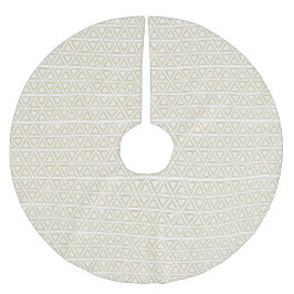 Elegantes, weißes dreieckiges geometrisches Muster Polyester Weihnachtsbaumdecke