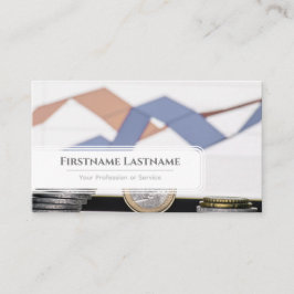 Elegantes weißes Euro-Gelddiagramm als Finanzexper Visitenkarte