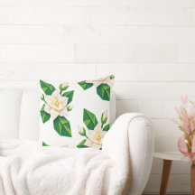 Elegantes weißes florales botanisches Muster-Wurfk