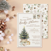 Elegantes Weißes Fröhliches Kleines Weihnachts-Bab