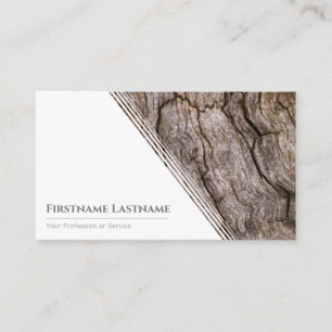Elegantes weißes Holzkorn im minimalistischen Stil Visitenkarte