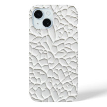 Elegantes weißes iPhone-Case mit texturierter Reli
