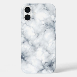 Elegantes weißes Marmor-Gehäuse - Klassischer Carr iPhone 16 Plus Hülle