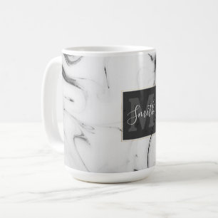 Elegantes weißes Marmorbild Kaffeetasse