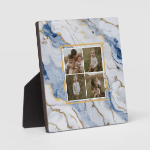 Elegantes, weißes Marmorgranitmuster Fotoplatte