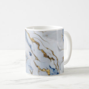 Elegantes, weißes Marmorgranitmuster Kaffeetasse