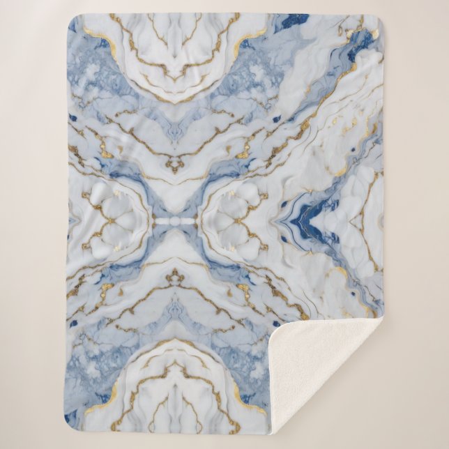 Elegantes, weißes Marmorgranitmuster Sherpadecke (Vorderseite)