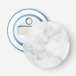 Elegantes, weißes Marmormuster Flaschenöffner