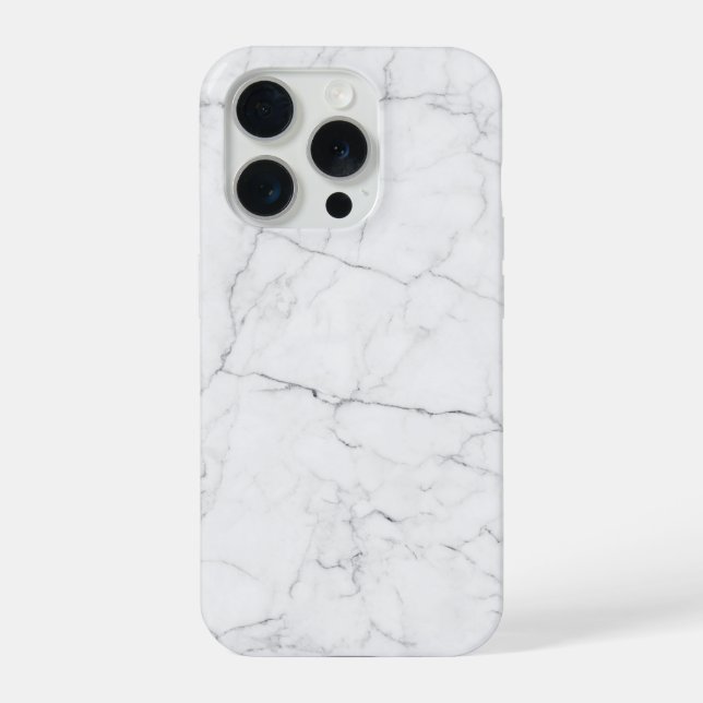 Elegantes weißes Marmormuster  iPhone Hülle (Rückseite)
