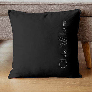 Elegantes weißes Monogramm Stilvolles modernes M Kissen