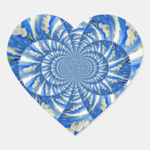 Elegantes, weißes Orchideenlackieren Herz-Aufkleber