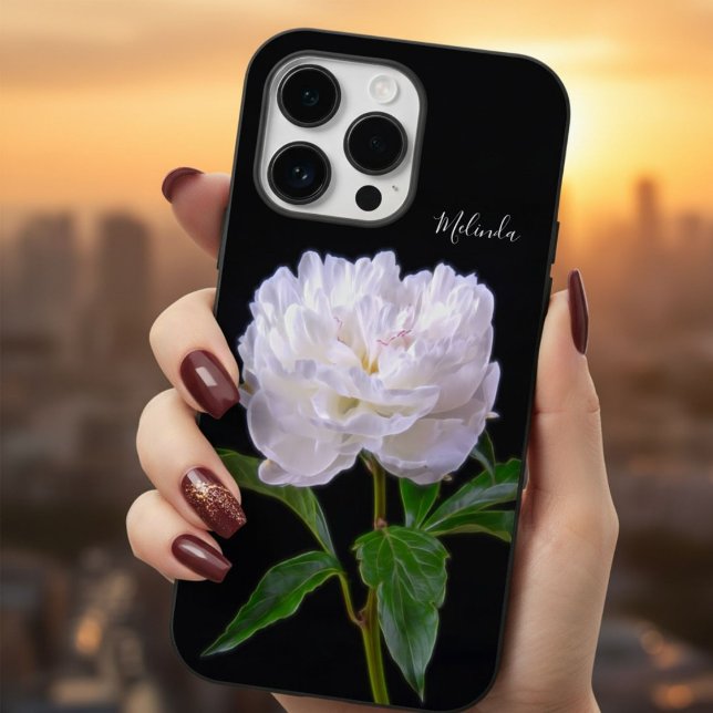 Elegantes weißes Peony eine Blume wie keine andere Case-Mate iPhone Hülle (Von Creator hochgeladen)
