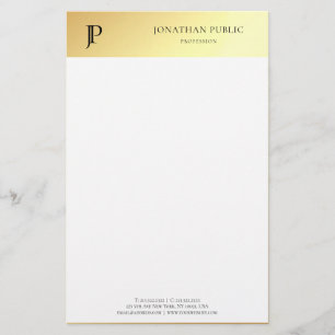 Elegantes, weißes Personalisiertes Modern Template Briefpapier