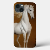 Elegantes weißes Pferd