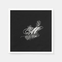 Elegantes weißes Pinienhalskegel-Monogramm