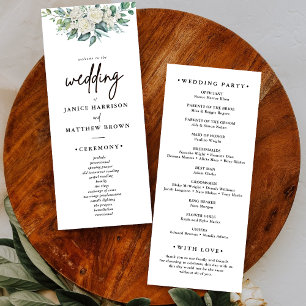 Elegantes weißes Rosen-Grünzeug-Blumen-Hochzeitspr