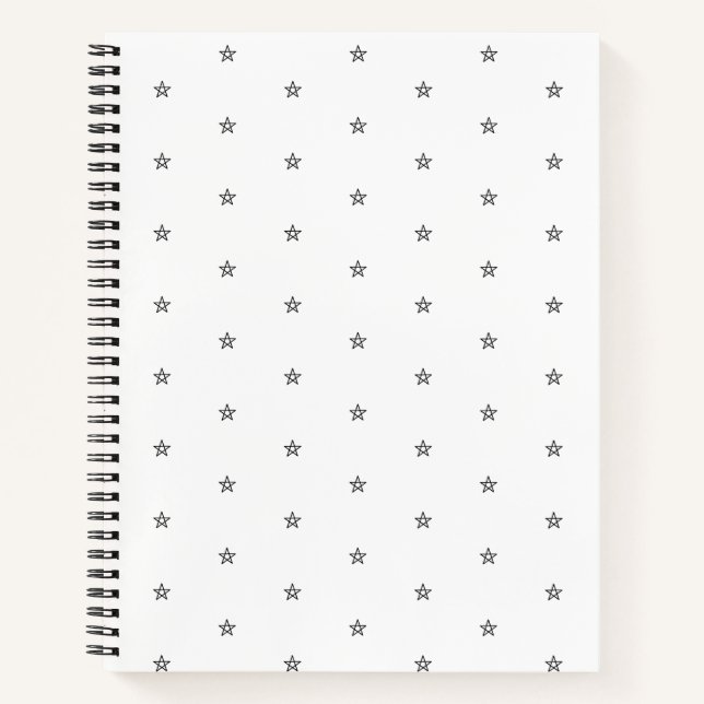 Elegantes weißes SpiralNotebook Notizbuch (Vorderseite)
