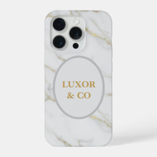 Elegantes Weißmarmor & Goldadern iPhone 16 Pro iPhone 15 Pro Hülle