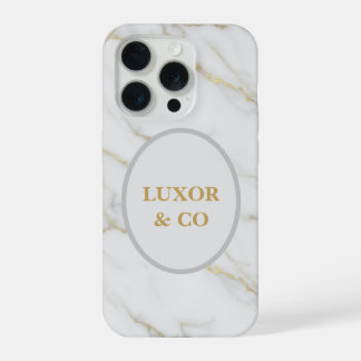 Elegantes Weißmarmor & Goldadern iPhone 16 Pro iPhone 15 Pro Hülle