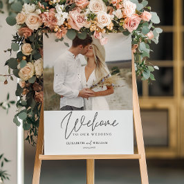 Elegantes Welcome Calligraphy Wedding Foto