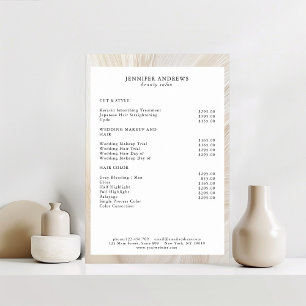 Elegantes, Wellen, Salon, Preisliste Poster