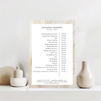 Elegantes, Wellen, Salon, Preisliste Poster