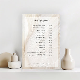 Elegantes, Wellen, Salon, Preisliste Poster