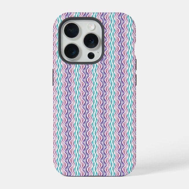 Elegantes welliges abstraktes Muster iPhone-Hülle iPhone Hülle (Rückseite)