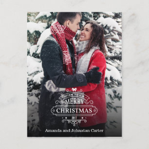 Elegantes Whimsical Weihnachts-Foto Postkarte