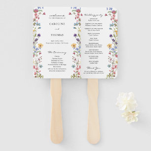Elegantes Whimsical Wildblumen-Blüten-Hochzeitspro Fächer