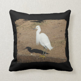 Elegantes White Egret Foto Große Wildvögel Kissen