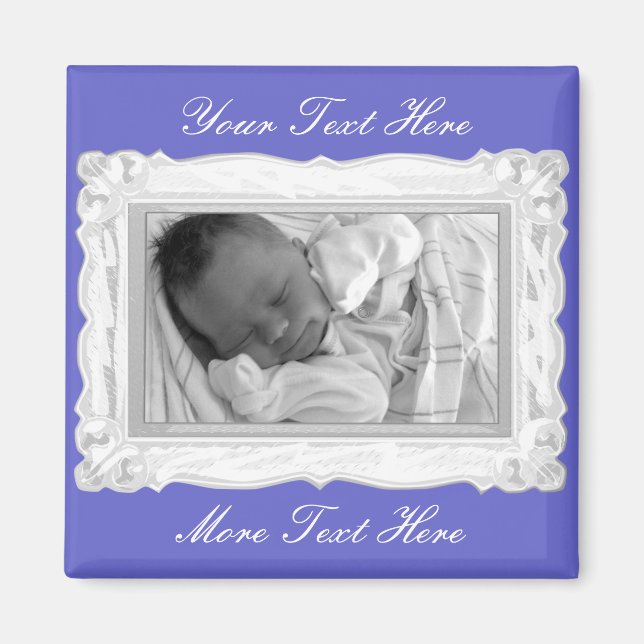 Elegantes White Frame Magnet (Vorne)