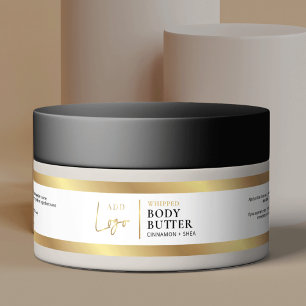 Elegantes White & Gold 4 OZ 120ml Cosmetic Jar Lab