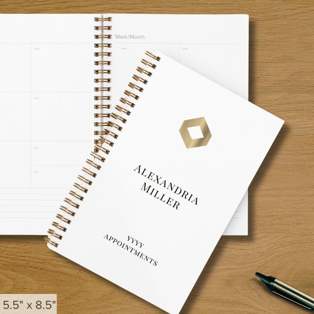 Elegantes White Gold Logo Planer (Von Creator hochgeladen)