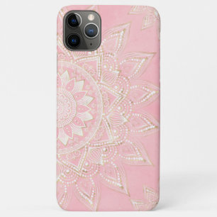 Elegantes White & Gold Mandala Rosa Design Case-Mate iPhone Hülle