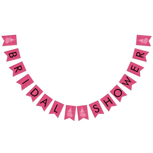 Elegantes White Gown Brautparty Banner (Alle)