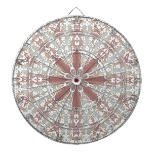 Elegantes White Lace Floral Dartboard Dartscheibe
