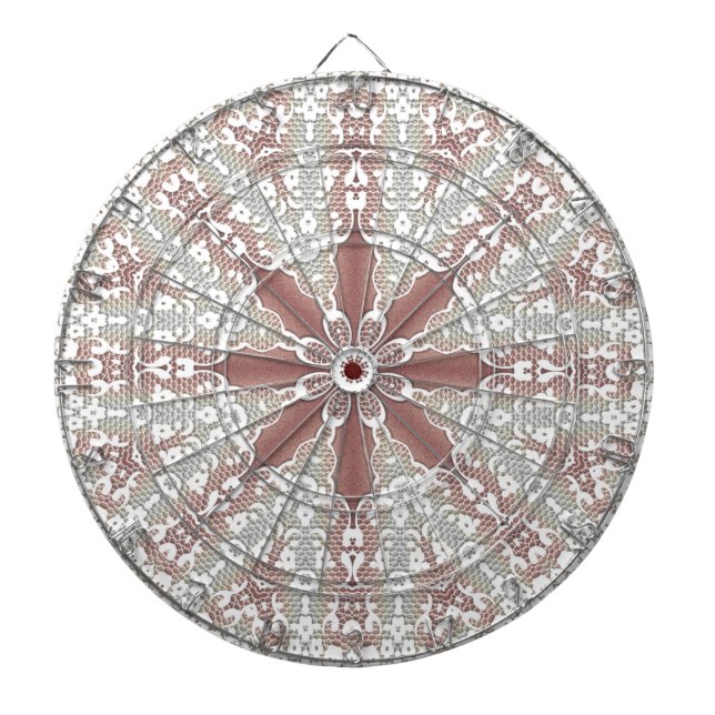 Elegantes White Lace Floral Dartboard Dartscheibe (vorne)
