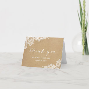 Elegantes White Lace in Kraft Danke