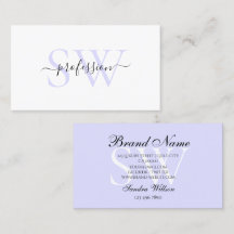 Elegantes White Light Pastel Baby Blue mit Initial