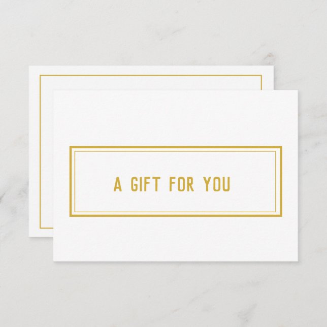 Elegantes White Salon Beauty Geschenkgutschein (Vorne/Hinten)