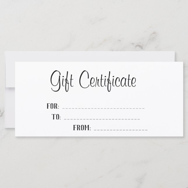 Elegantes White Script Personalisiert Geschenkguta (Vorderseite)