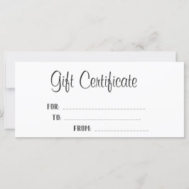 Elegantes White Script Personalisiert Geschenkguta