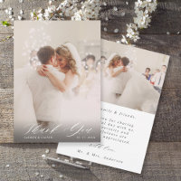 Elegantes White Script Wedding 2 Foto