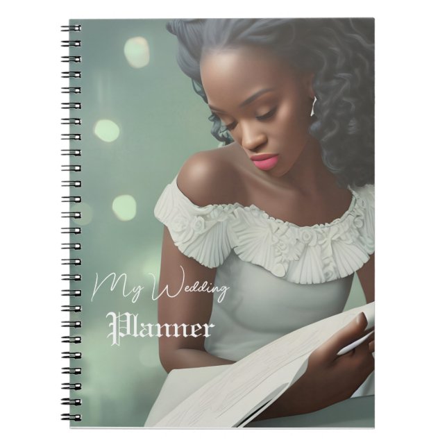 Elegantes White Script Wedding Journal Notizblock (Vorderseite)