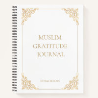 Elegantes White Vintag Muslim Dankesblatt