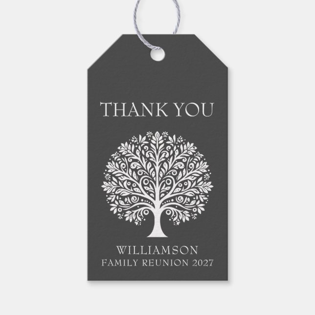 Elegantes Wiedersehen für moderne, einfache Baumfa Geschenkanhänger (Vorderseite)