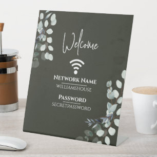 Elegantes WIFI-Passwort-Zeichen für Familien-Gast Sockelschild